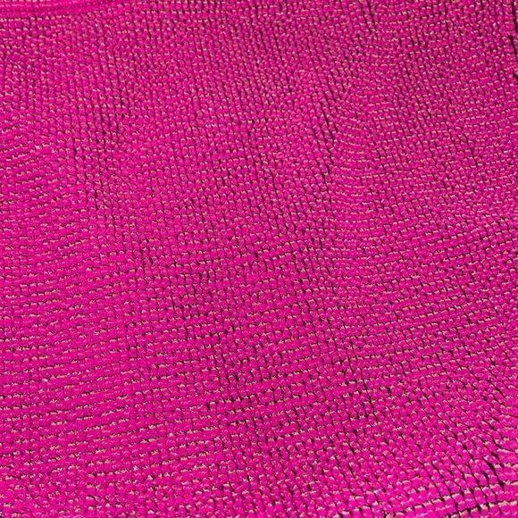 NWT Good American Always Fits Metallic Swim Bottoms in Fuchsia Pink - Picture 7 of 11